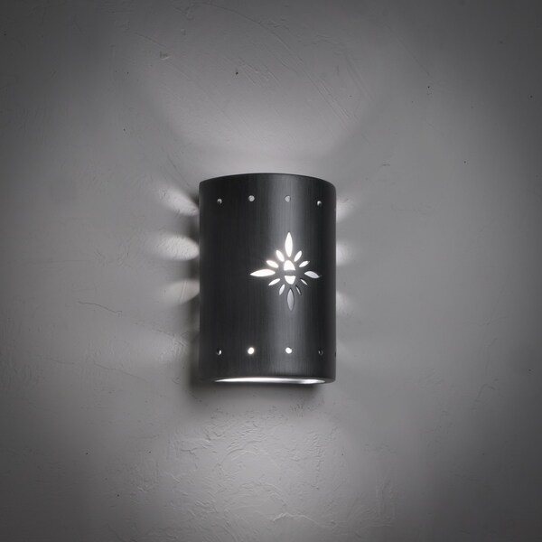 Luxury Lighting Asavva 10.5in. High Starburst Ceramic Outdoor Wall Light, Antique Pewter Finish 410-36 APew u/d-7-17 - main